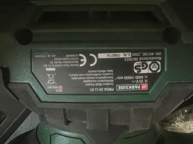 Lijadora Parkside PMSA 20-Li B2