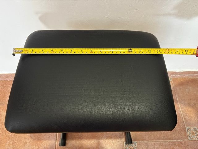 Banco de piano negro polipiel negro