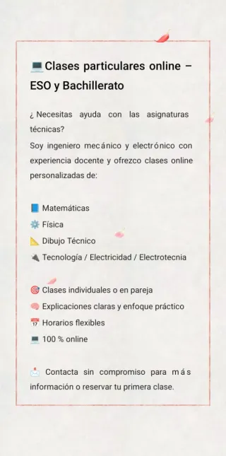 Clases particulares online - ESO y Bachillerato