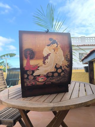 Maletín estilo oriental forrado Geisha