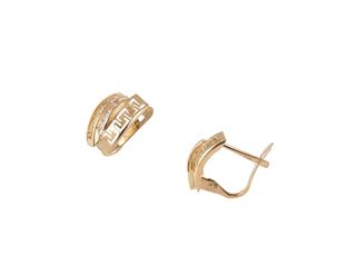 pendientes oro 18k con piedra con circonita