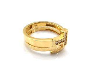 sortija oro 18k con circonita