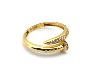 anillo oro 18k con piedra con circonita