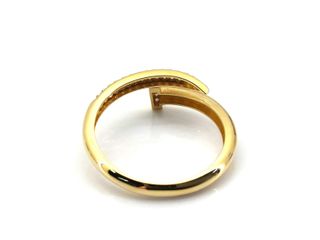 anillo oro 18k con piedra con circonita