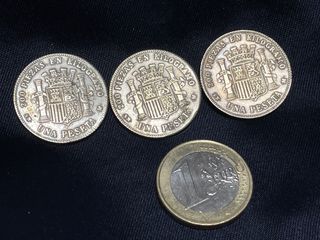 Lote 3 Reproducciones Moneda 1 Peseta 1869