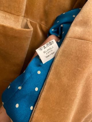 Americana terciopelo marrón/teal