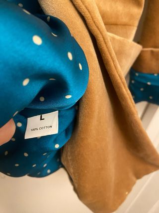 Americana terciopelo marrón/teal