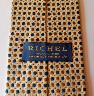 Corbata Richel Seda Vintage Años 80