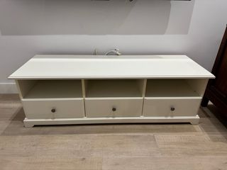 Mueble TV blanco madera