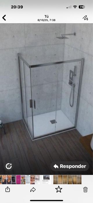 Mampara de ducha 140x90