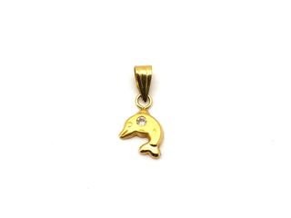colgante oro 18k con circonita