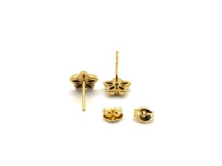 pendientes oro 18k con circonita