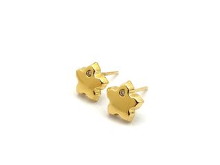 pendientes oro 18k con circonita