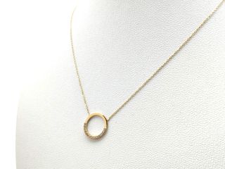 gargantilla oro 18k con piedra con circonita 22cm