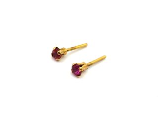 pendientes oro 18k con piedra con esmeralda