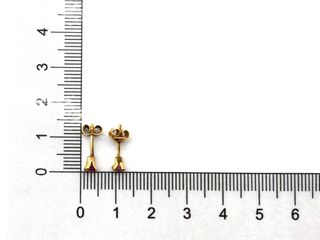 pendientes oro 18k con piedra con esmeralda