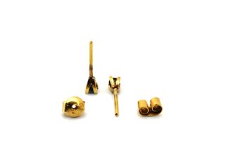 pendientes oro 18k con piedra con esmeralda