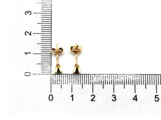 pendientes oro 18k con piedra con esmeralda