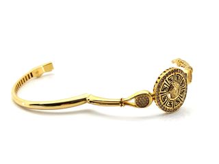 pulsera oro 18k con piedra con circonita