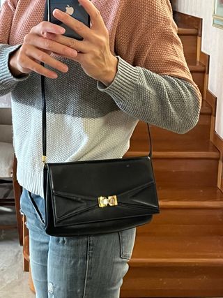 Elegante borsetta da sera blu scuro