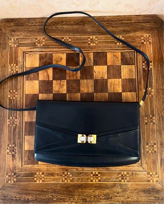 Elegante borsetta da sera blu scuro