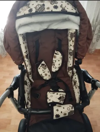 Carro de bebé 3 piezas marrón dé marca largo