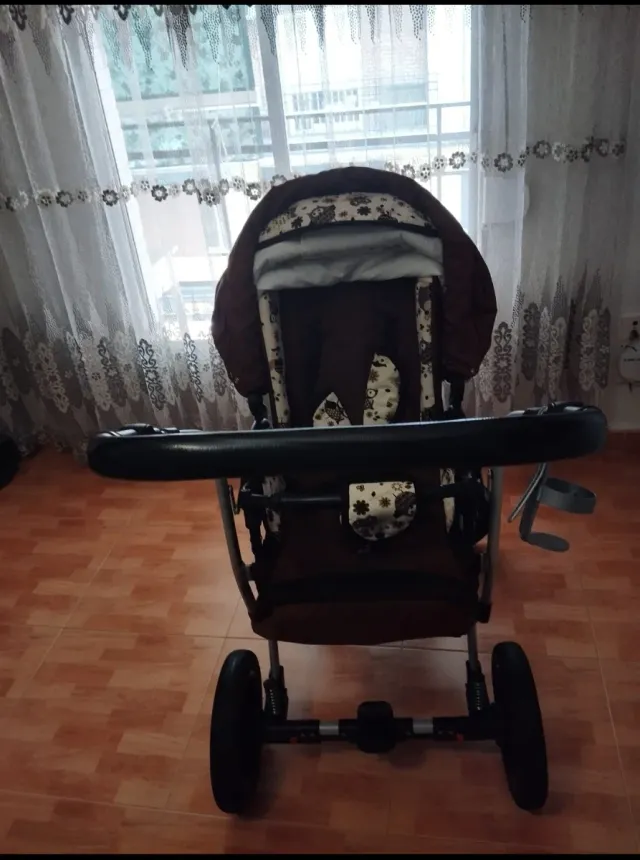 Carro de bebé 3 piezas marrón dé marca largo