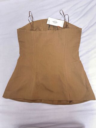 Chaleco Stradivarius Marrón Talla S