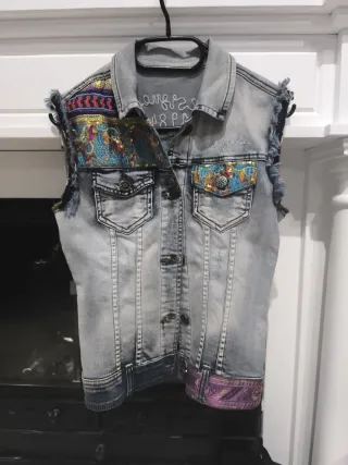Chaleco Desigual vaquero bordado