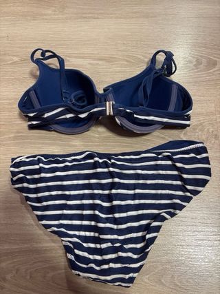 Bikini Rayas Azul y Blanco