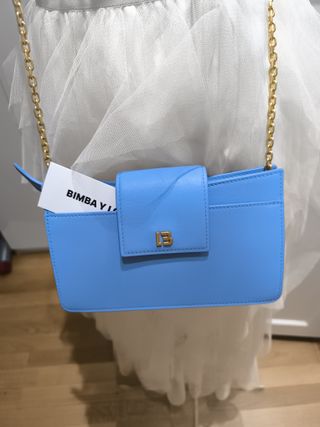 Bolso Bimba y Lola piel azul claro bandolera