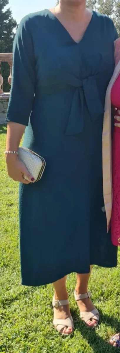 Vestido Cortefiel verde talla XL