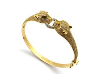 pulsera oro 18k con piedra con circonita