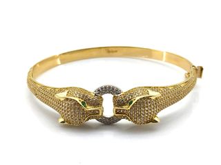 pulsera oro 18k con piedra con circonita