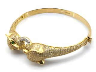 pulsera oro 18k con piedra con circonita