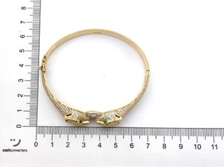 pulsera oro 18k con piedra con circonita