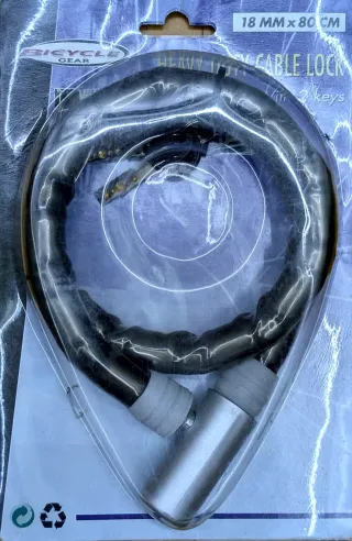 Cadeado Moto/Bike 18mm x 80cm + 2 Chaves