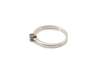 sortija oro 18k con piedra con diamante