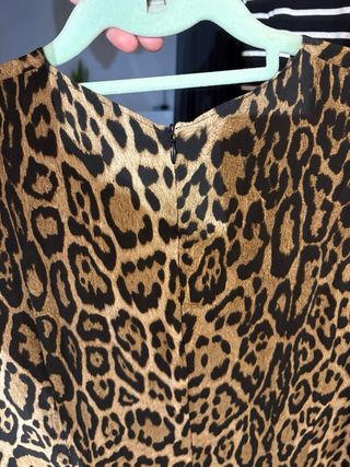 Vestido largo estampado animal print