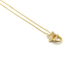 gargantilla oro 18k con circonita 22cm
