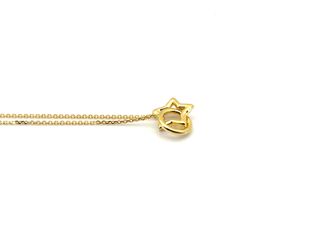gargantilla oro 18k con circonita 22cm