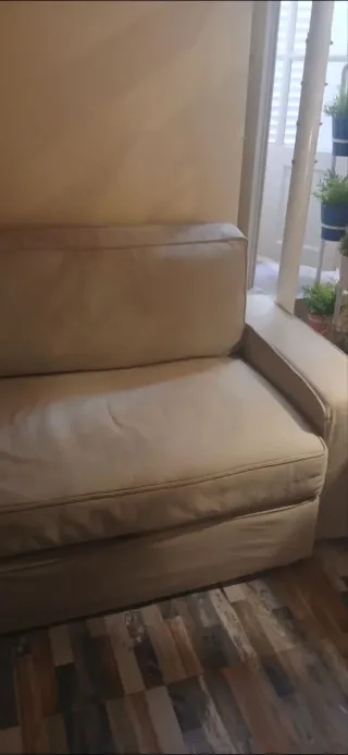 Sofá-cama Ikea beige tela