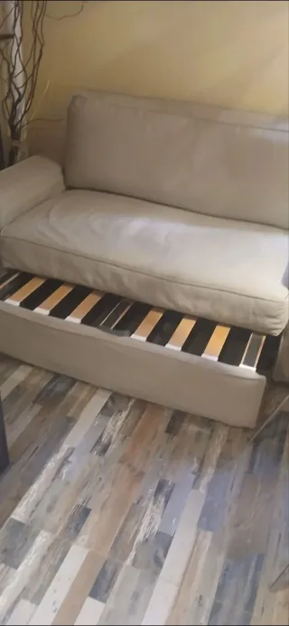 Sofá-cama Ikea beige tela