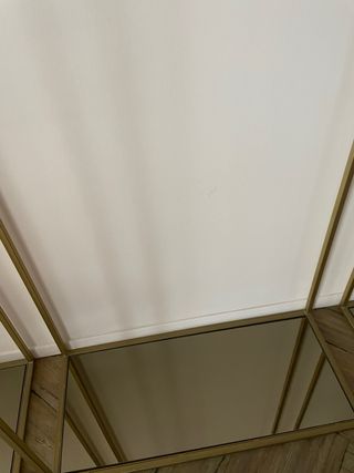 Stender espositore metallo dorato e vetro