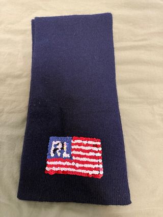 Bufanda Lana Ralph Lauren Bandera USA Lentejuelas