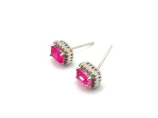 pendientes plata 925mm con piedra con circonita