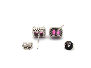 pendientes plata 925mm con piedra con circonita