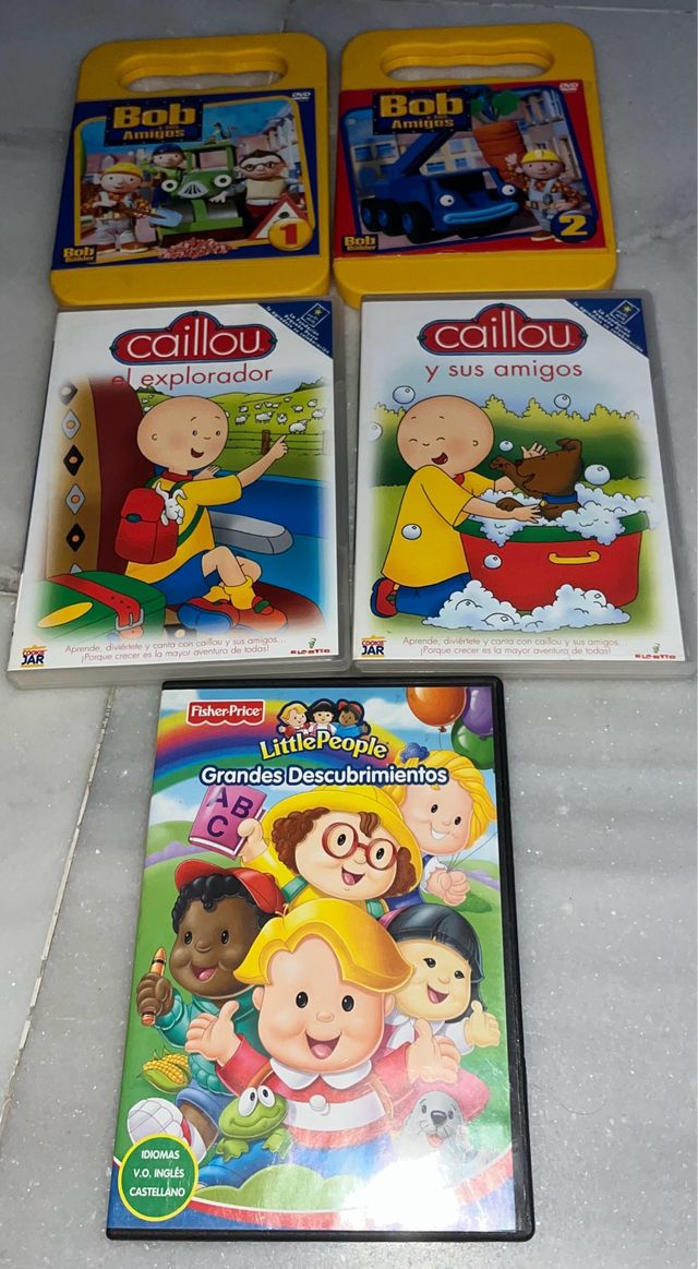 DVDs Infantiles Bob y Amigos,Caillou, LittlePeople