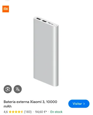 Caricabatterie portatile Xiaomi Grey