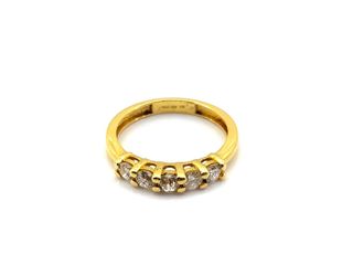 sortija oro 18k con piedra con diamante